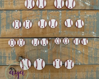 Baseball Engraved Blanks, Earring Findings, Acrylic Earring Findings, Acrylic Baseballs, Earring Connectors, Baseball Blanks, Baseball Studs