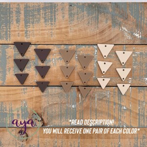 Ombré Cafe Triangle Stack Earring Kit, READ Description, Spring Earrings, DIY Earrings, Earring Blanks, Triangle Blanks, Neutral Tone Blanks