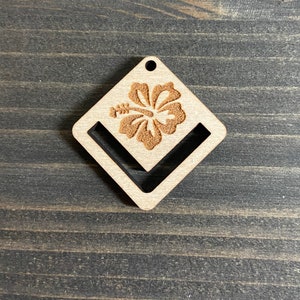 Hibiscus Diamond Earring Findings, Macrame Findings, Wood Macrame, Wood Findings, Wood Earrings, Wood Earrings, Wood Blanks