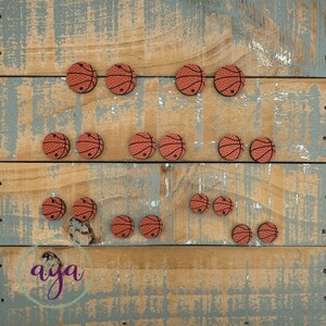 Conectores grabados con estampado de baloncesto, accesorios para aretes, accesorios acrílicos para aretes, balones de baloncesto acrílicos, conectores para aretes, piezas en blanco para balones de baloncesto