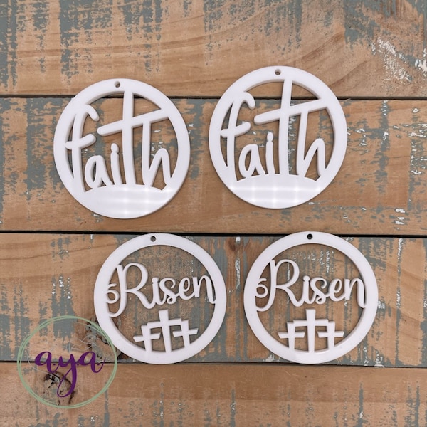 Easter Earring Blanks, READ Description, Holiday Earrings, DIY Earrings, Word Earrings, Acrylic Earrings, Faith Earrings, He Is Risen