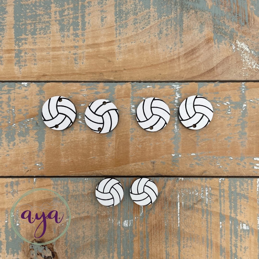 18mm Volleyball Connectors Earring Findings Acrylic Earring - Etsy