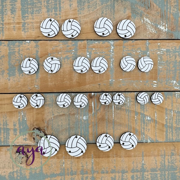 Volleyball Engraved Blanks, Earring Findings, Acrylic Earring Findings, Acrylic Volleyball, Earring Connectors, Volleyball Blanks, Sports