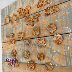 Orange Flake Clear Acrylic Connectors, Earring Findings, Acrylic Findings, Acrylic Arches, Arch Connectors, Acrylic Blanks, Orange Findings