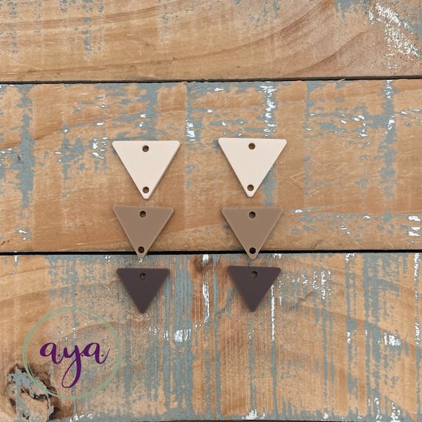 Ombré Cafe Triangle Stack Earring Kit, READ Description, Spring Earrings, DIY Earrings, Earring Blanks, Triangle Blanks, Neutral Tone Blanks