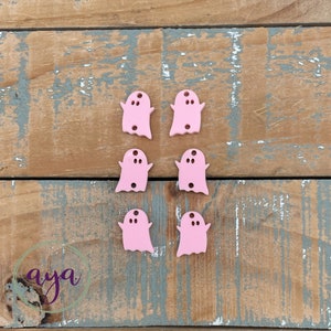 Spooky Cute Ghost Stack Earring Kit, READ Description, Fall Earrings, DIY Earrings, Earring Blanks, Pink Ghost Blanks, Halloween Earring