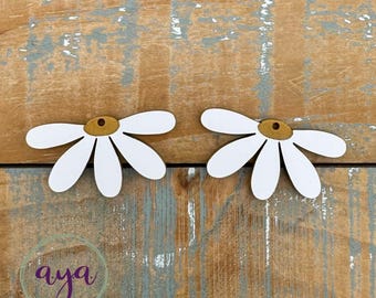 Daisy Halfsies Acrylic Earring Blanks, READ Description, Earring Blanks, Acrylic Blanks, Spring Acrylic Blanks, Flower Blanks, Daisy Floral