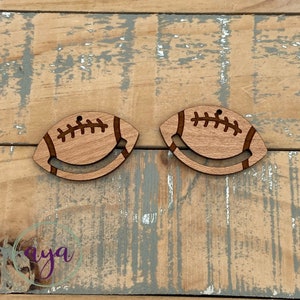 Football Macrame Engraved Earring Findings, Macrame Findings, Wood Macrame, Wood Findings, Wood Earrings, Wood Earrings, Wood Blanks