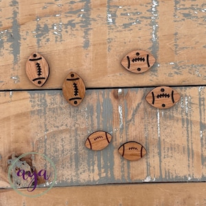 Football Connector, Cherry Wood Findings, Wood Blanks, Earring Findings, Sports, Sport Connector, American Football, Football Studs DIY