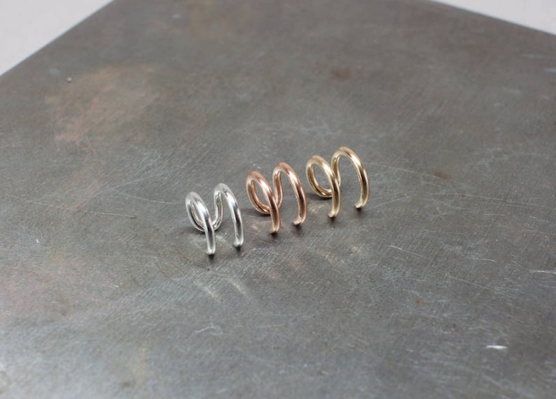 Silver Ear Cuff/ Sterling Silver 14k Gold or Rose Gold Filled image 1