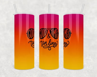 Kubek Good Times & Tan Lines PNG, wzór ombre (plik cyfrowy)