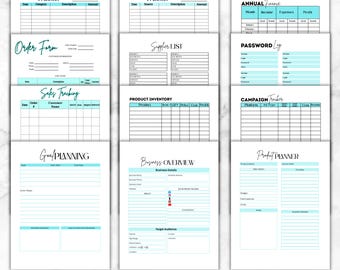 Planer biznesowy do druku: Wyznaczanie celów, produktywność i finanse (pobierz plik PDF)
