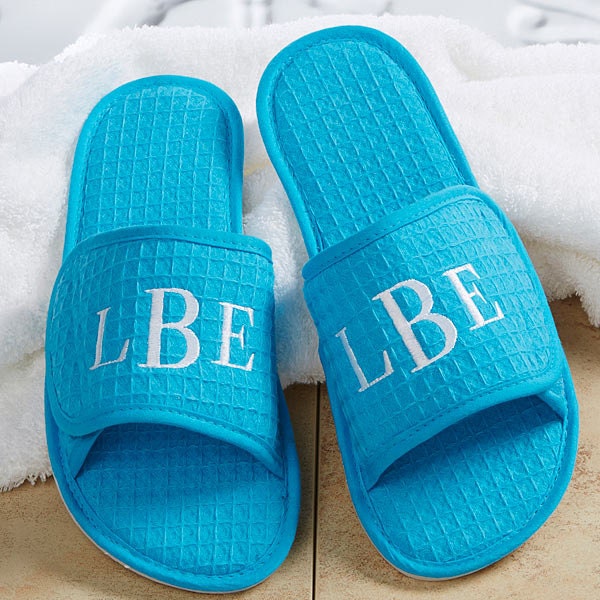 Monogrammed Spa Slippers Personalized Gifts Unisex Spa Etsy