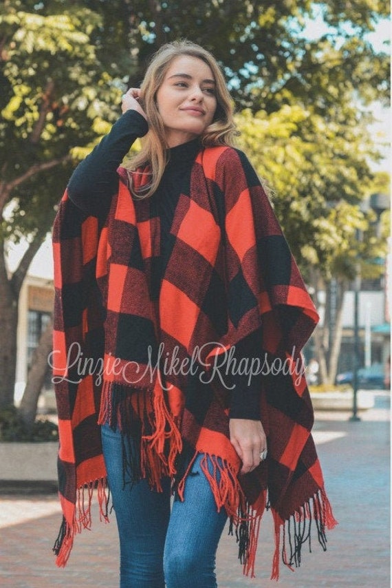 plaid wrap sweater