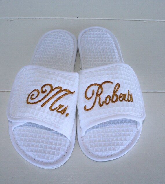 personalized embroidered slippers