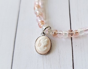 18 inch Doll Necklace Cameo Pendant, Victorian Style Doll Wedding Doll