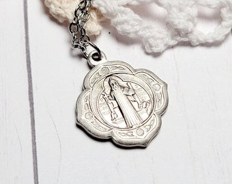 Saint Benedict Medal, Necklace With Gift Box, Catholic Gift