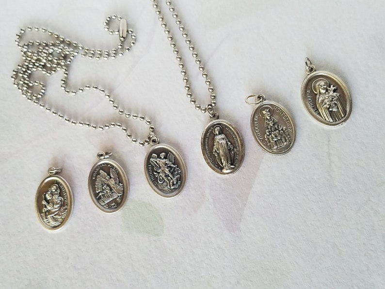 Our Lady of Knock Medal, Miraculous Medal, Immaculate Heart Catholic Ball Chain Necklace Our Lady of Lourdes image 6