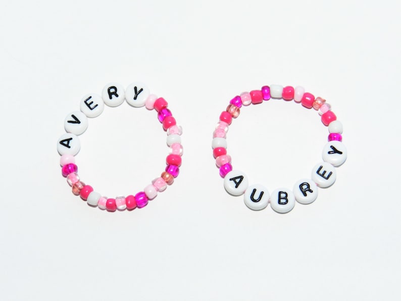 Identical Twin Girls Twin ID Bracelets Pink Baby ID Bracelet Etsy