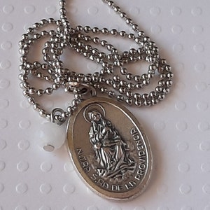 Our Lady of Knock Medal, Miraculous Medal, Immaculate Heart Catholic Ball Chain Necklace Our Lady of Lourdes image 4