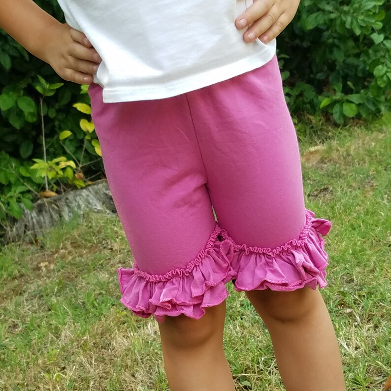 Ruffle Shorts Lavender Rose Pink Little Girls Playground Etsy