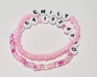 Emergency Contact Bracelets / Kids Safety Bracelet, Cell Phone Number Bracelets