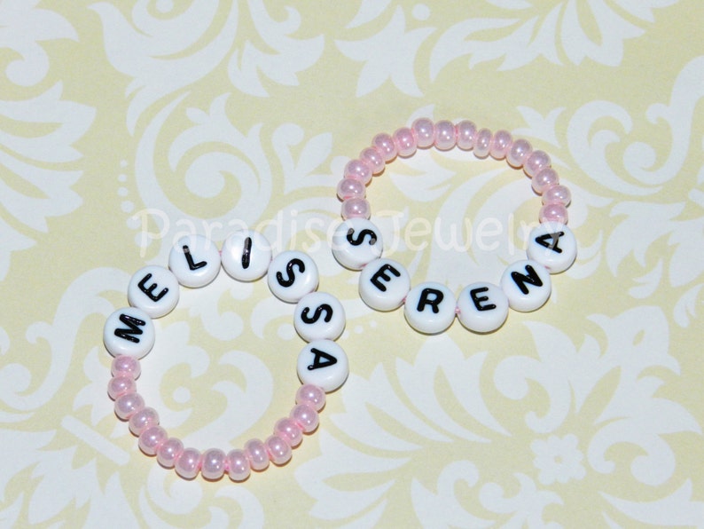 Identical Twin Girls Twin ID Bracelets Pink Baby ID Bracelet Etsy