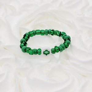 18 inch Doll Jewelry, St. Patrick's Day Doll Accessories, 18 in Doll Clover Bracelet, Green Shamrock Bracelet image 10