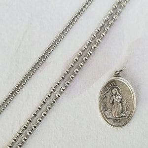 Our Lady of Knock Medal, Miraculous Medal, Immaculate Heart Catholic Ball Chain Necklace Our Lady of Lourdes image 9