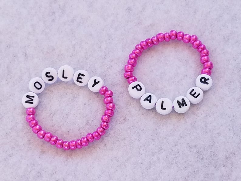 Identical Twin Girls Twin ID Bracelets Pink Baby ID Bracelet Etsy