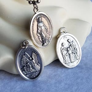 Our Lady of Knock Medal, Miraculous Medal, Immaculate Heart Catholic Ball Chain Necklace Our Lady of Lourdes image 1