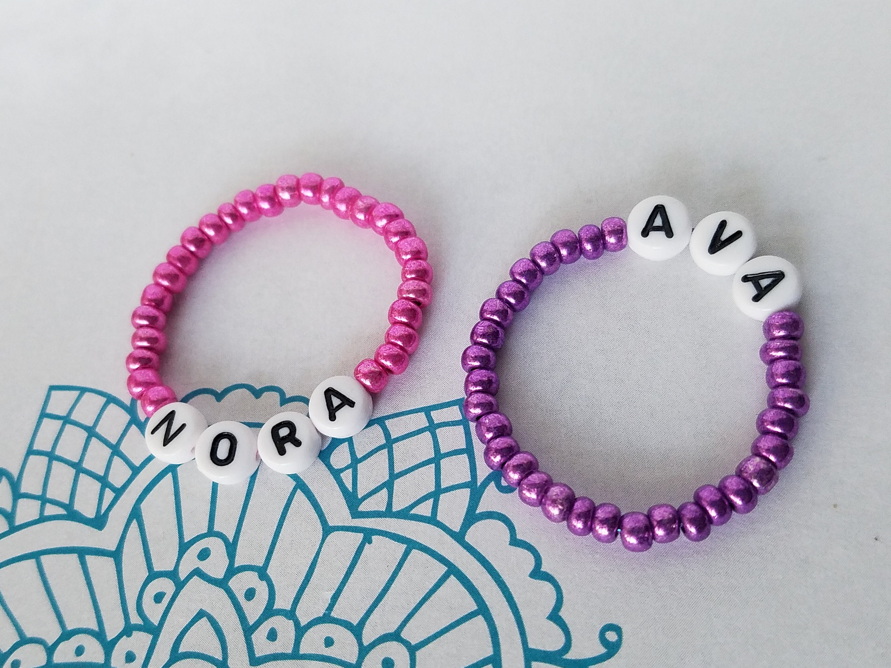 Identical Twins ID Bracelet Set Girls Violet Purple Newborn ID Etsy