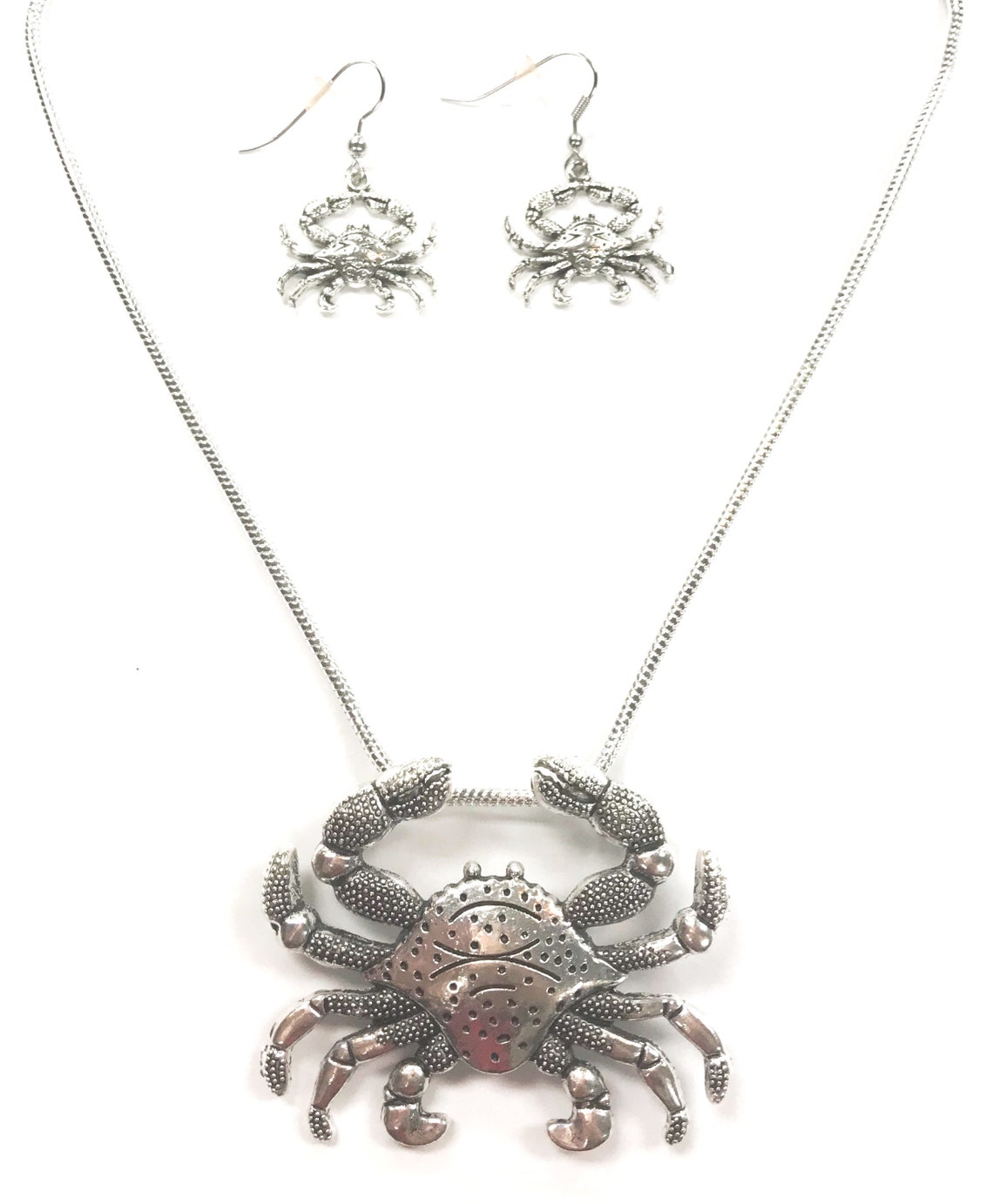 Crab Necklace Set Etsy