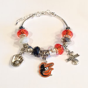Orioles charm bracelet