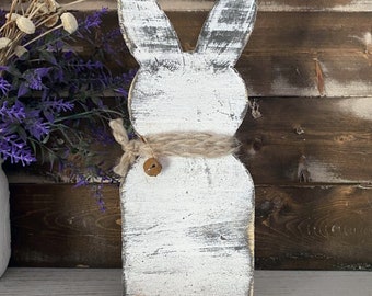 Neutral Farmhouse, Neutral Spring, Neutral Easter, Neutral Wood Easter Bunny Decor