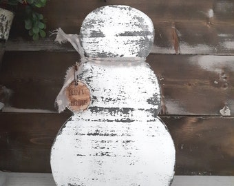 Primitive Snowman, Rustic Snowman, Farmhouse Snowman, Christmas Decor, Rustic Christmas Snowman, Wood Snowman, Winter Holiday Decor