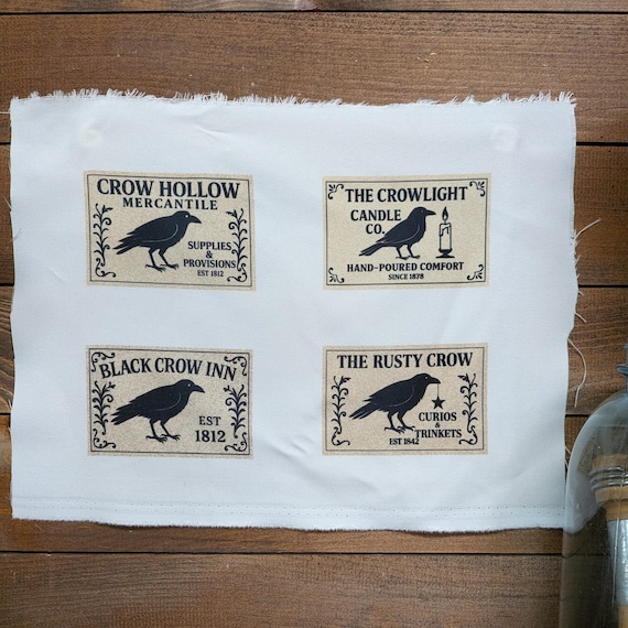 Primitive Crow Mercantile Fabric Labels, Sublimated Poly Poplin