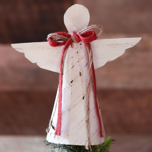 Angel Handcrafted Metal Christmas Tree Topper Holiday Etsy