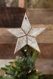 White Wooden Christmas Star Tree Topper Decoration- 12 inch star tree topper made from Reclaimed Wood