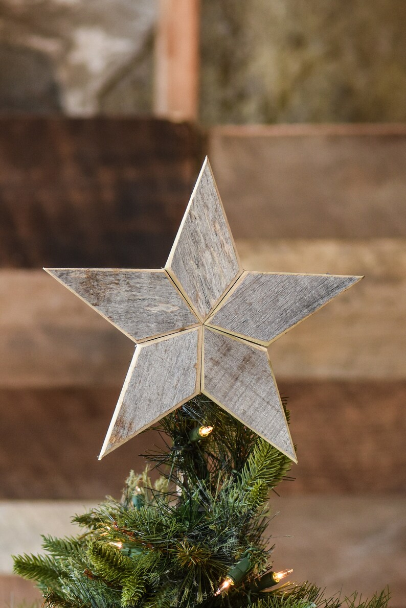 Silver Star Christmas Tree Topper Decoration 10 Inch Star - Etsy