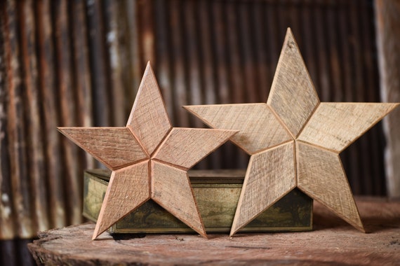 Wooden star tree on sale topper