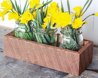 Centerpiece for Wedding Centerpiece Box Storage Box Farmhouse Bathroom Storage Box Planter Box Wedding Decor Wood Centerpiece Rustic Wedding