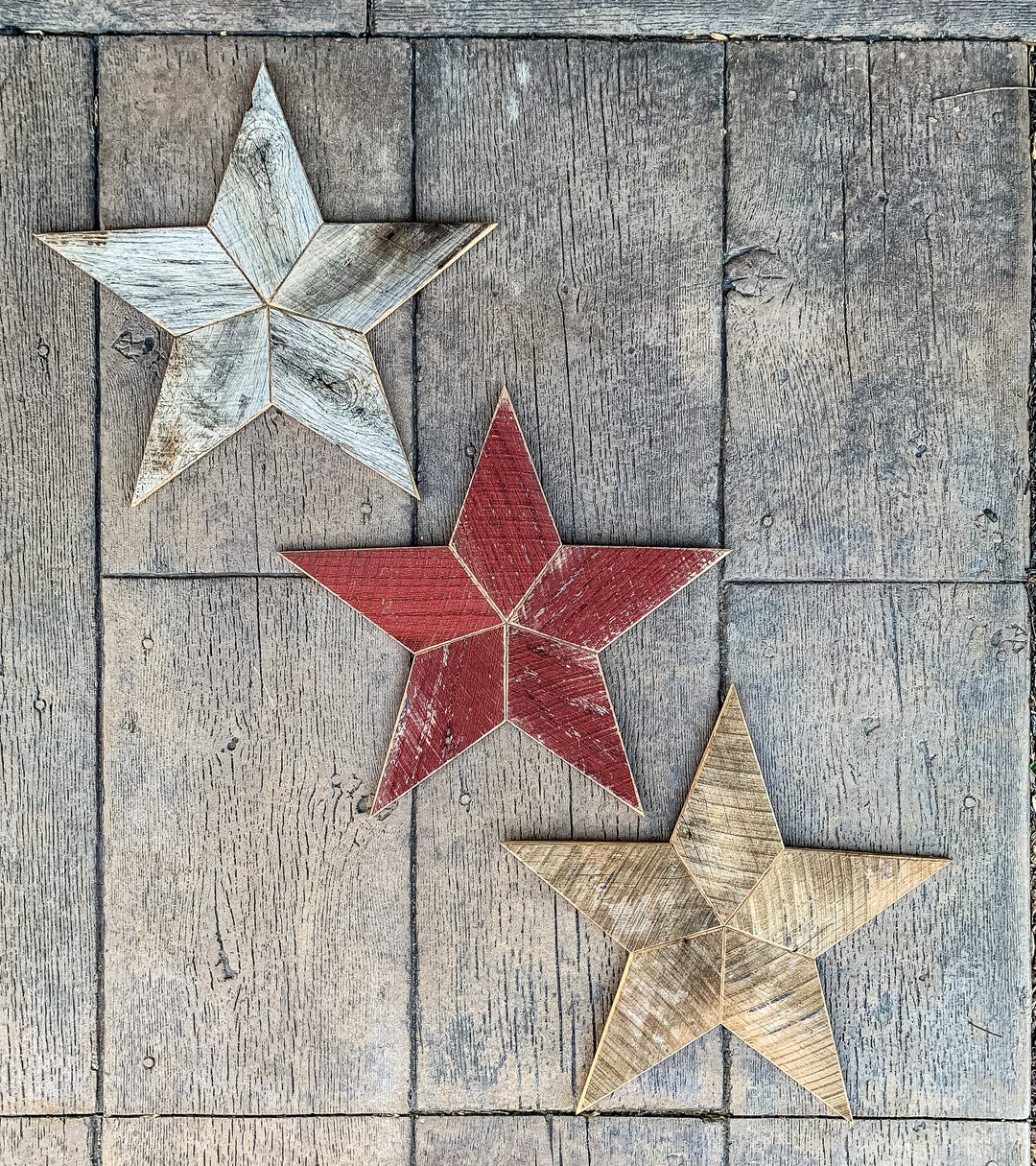 Reclaimed Barn Wood Star Wall Decoration Farmhouse Star Wall Hanging Decor 24 Barn Star Decor