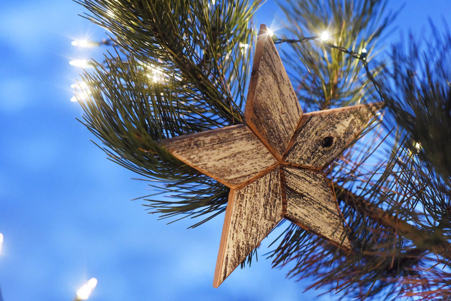 White Star Christmas Tree Topper Decoration 10 inch star tree | Etsy