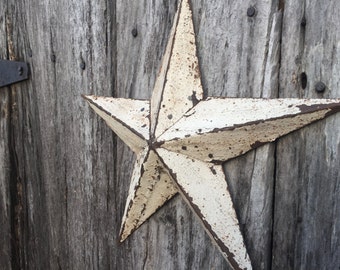 White Barn Star Decoration Metal Star Shelf Decoration Barn Star Wall Hanging made from Reclaimed Corrugated Metal Rustic Star Decor