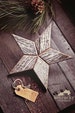 White Star Christmas Tree Topper Decoration- 10 inch star tree topper made from white reclaimed wood