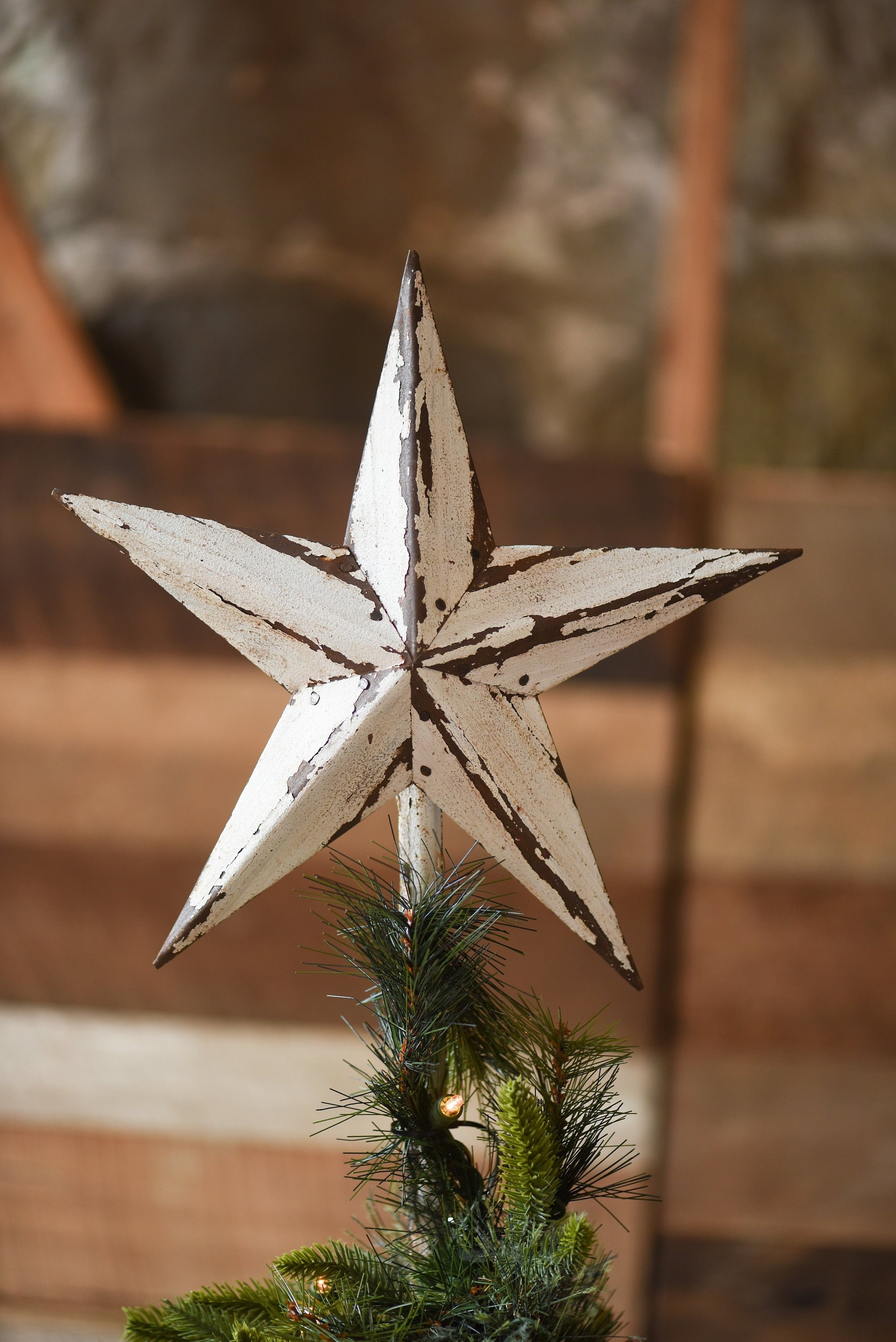 White Star Christmas Tree Topper Decoration 12 Inch Star Tree Etsy