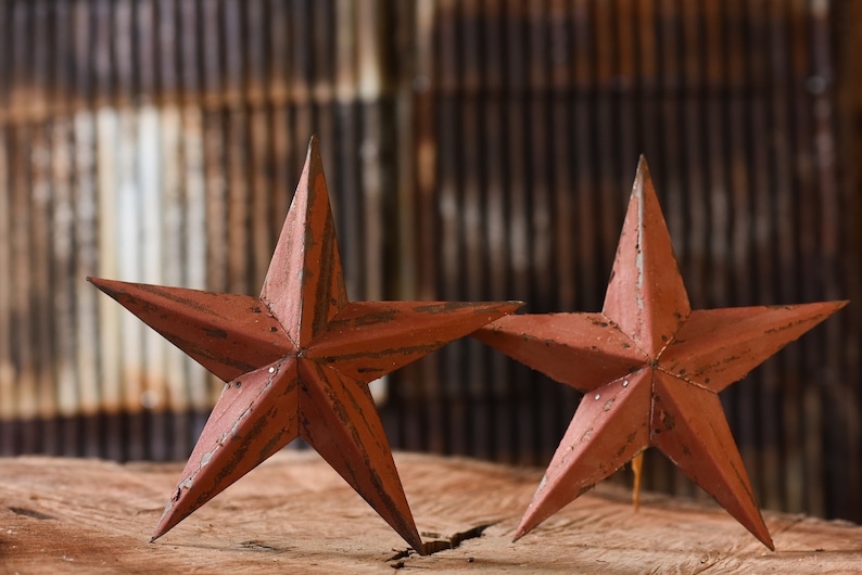 Red Star Christmas Tree Topper Decoration Red Metal Star 12 Reclaimed Metal Christmas Star Tree Topper Christmas Star Topper Christmas Gift Two Stars