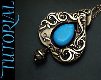 Tutorial - Metal Clay Sky Guide - Pendant with Turquoise Stone