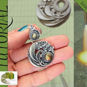 Tutorial Sky Guide 11 Metal Clay Hand-forming & Gemstone Setting Step Guide  - Forming Dimension With Flex Metal Clay